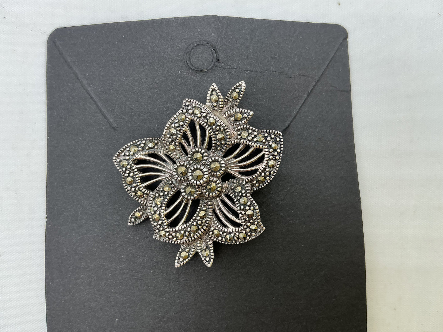 925 silver flower broach