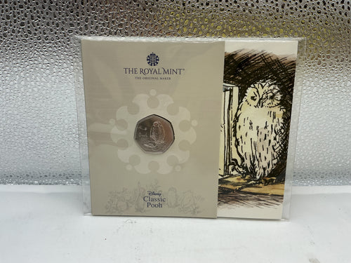 Royal Mint Classic Pooh Owl 50p coin