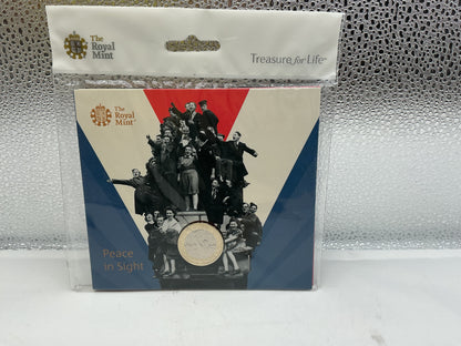 The royal mint peace in sight 2 pound coin sealed