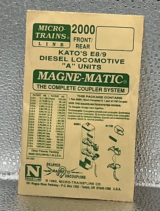 Micro Trains N Gauge 2000 Front/Rear Kato’s E8/9