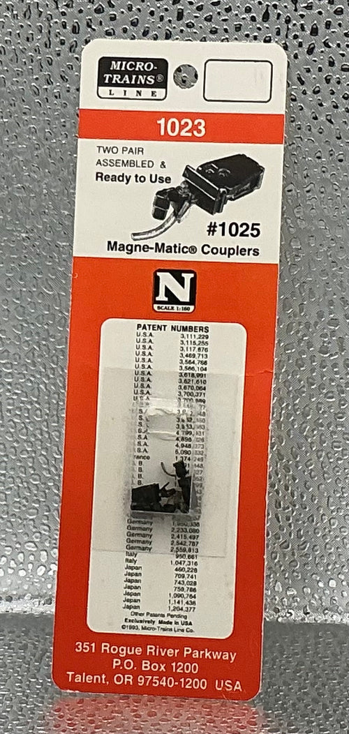 Micro Trains N Gauge No.1025 Magne-Matic Couplers