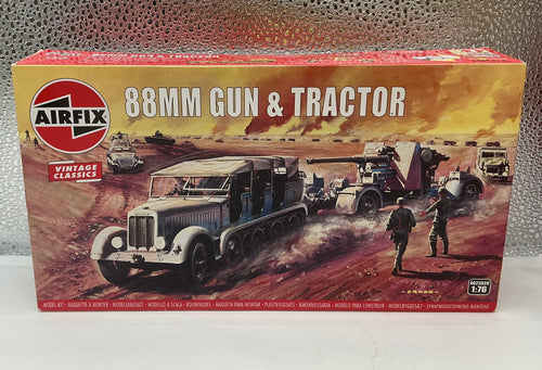 Airfix 88 MM Gun & Tractor  1 76 Scale