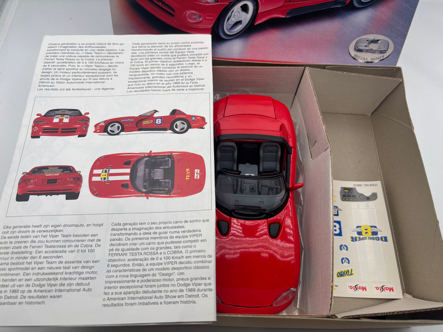 Maisto dodge viper rt/10 (415)