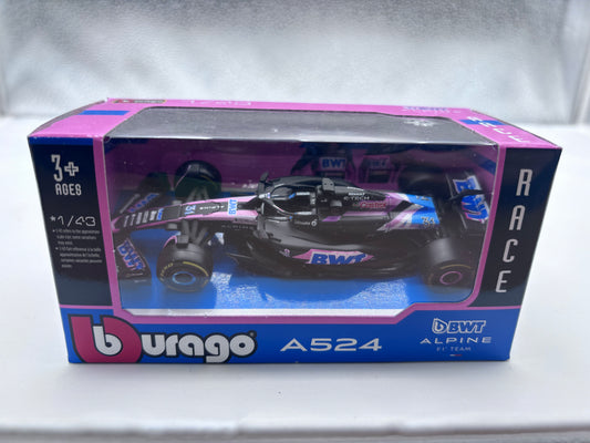 Burago race BWT Alpine f1 team racing car (473)