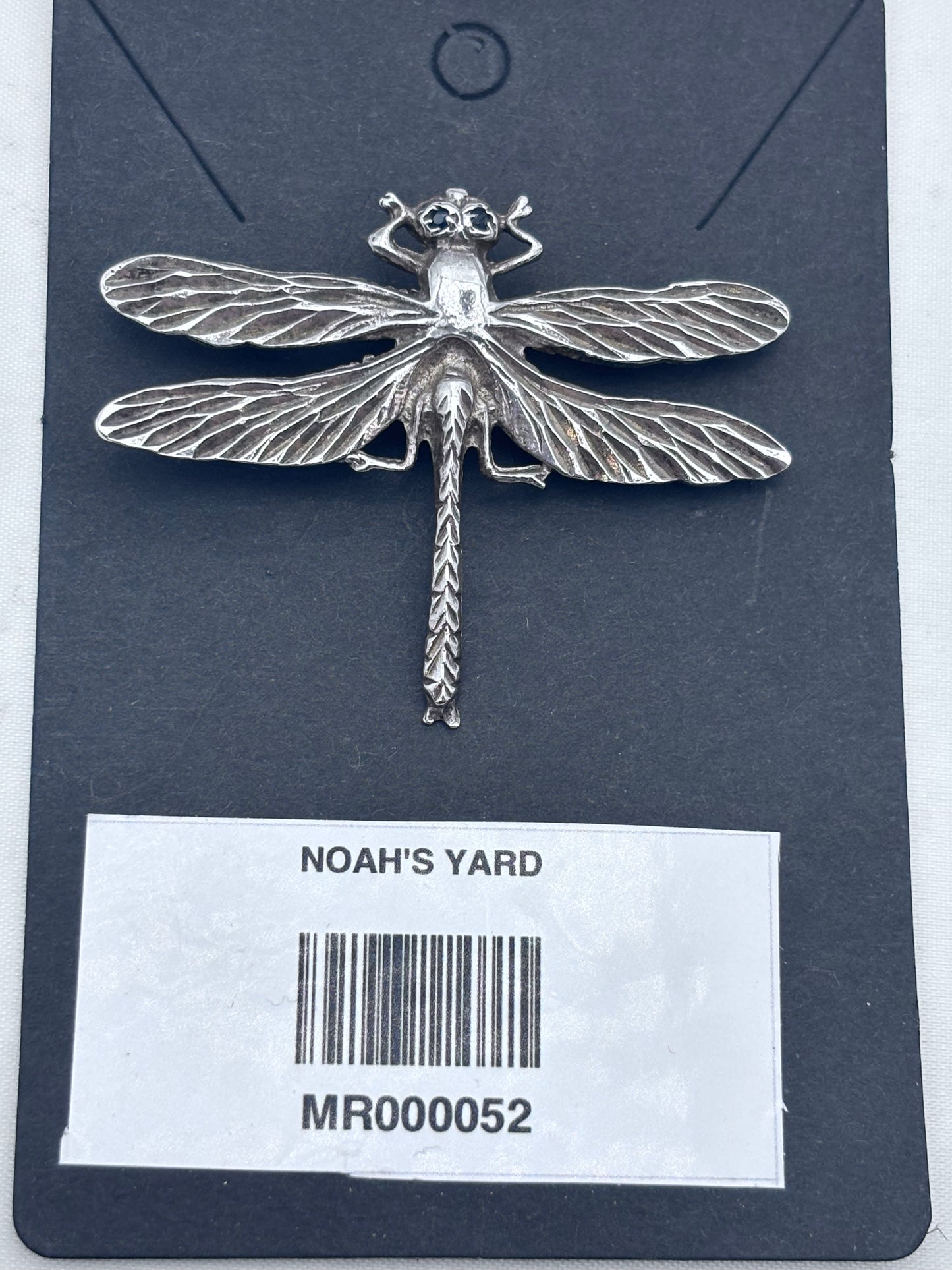 Silver dragonfly brooch