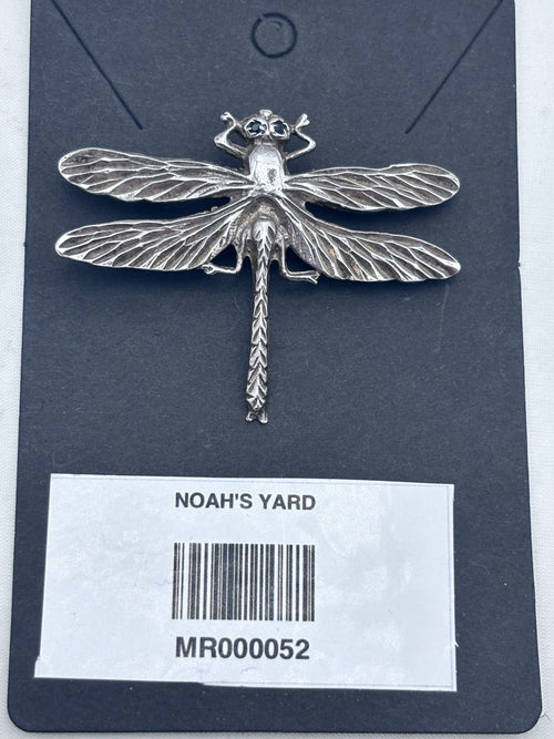 Silver dragonfly brooch