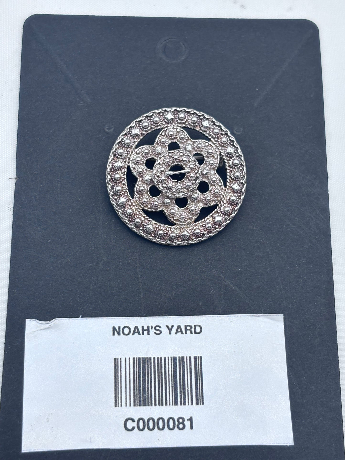 Silver norweigan solje brooch